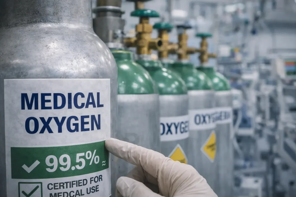 Medical oxygen supply Malaysia meeting purity and certification standards with verified oxygen cylinders