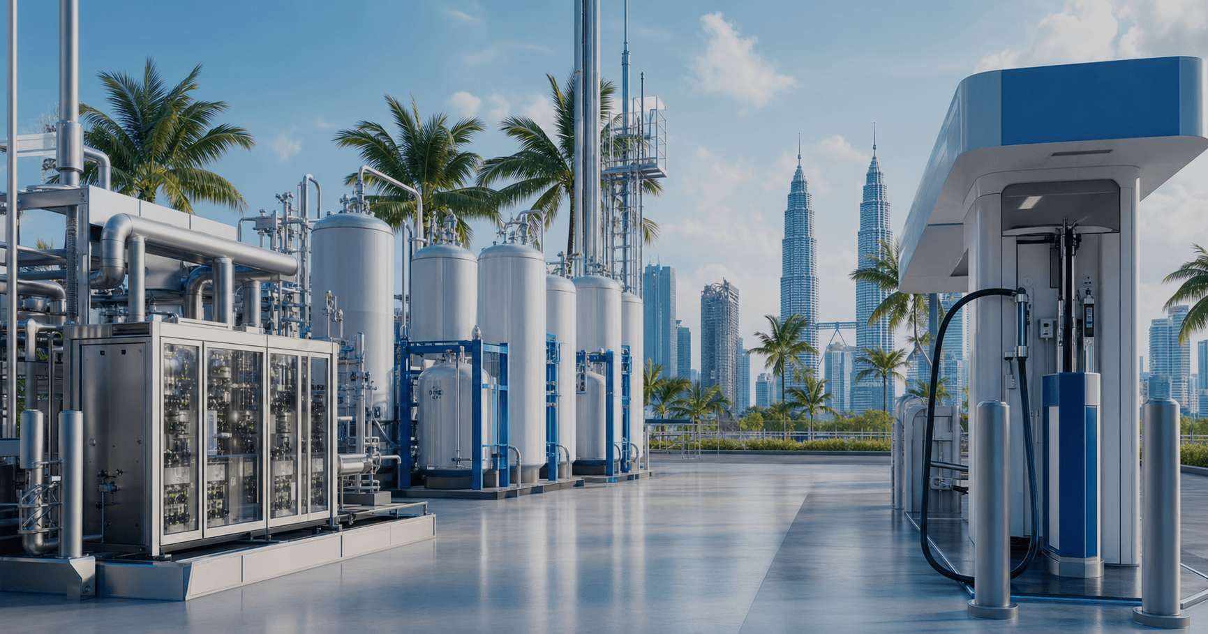 Hydrogen Gas Malaysia clean energy industrial facility